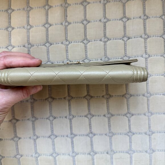 Chanel Caviar Quilted Long Boy Flap Wallet Gold - Picture 10 of 12